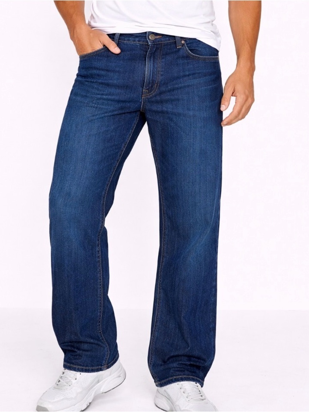 Levi's 505 jeans dark blue wash 38" X 30" bootcut excellent condition denim